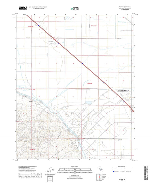 Tupman California US Topo Map Image