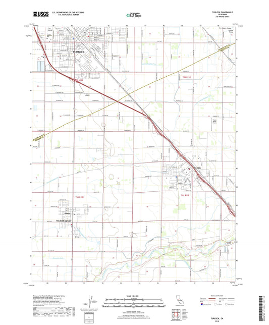 Turlock California US Topo Map Image