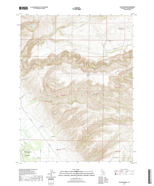 Tuscan Springs California US Topo Map Image