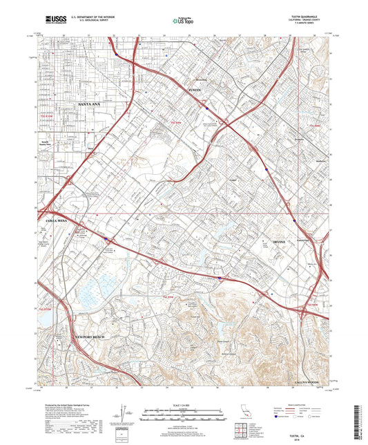 Tustin California US Topo Map Image