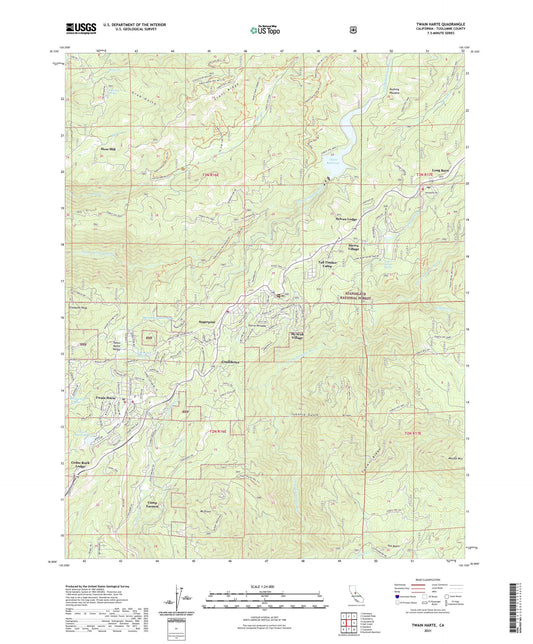 Twain Harte California US Topo Map Image