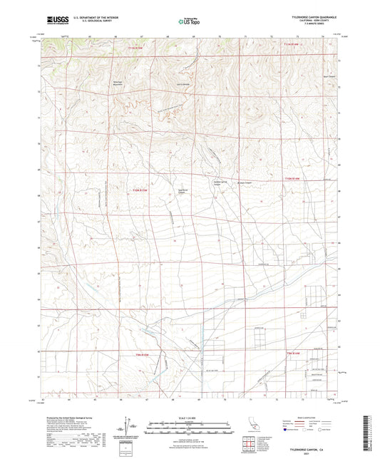 Tylerhorse Canyon California US Topo Map Image
