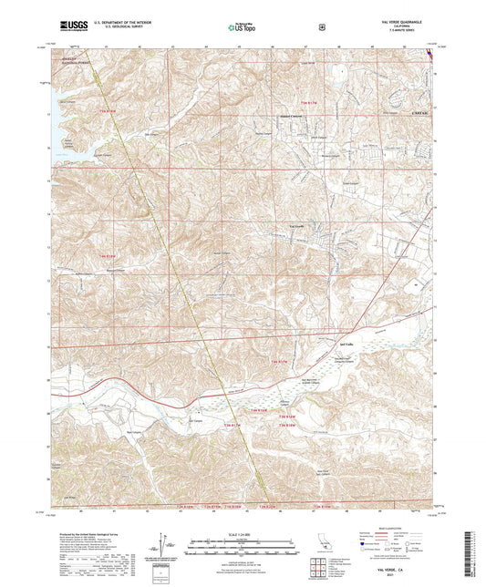 Val Verde California US Topo Map Image