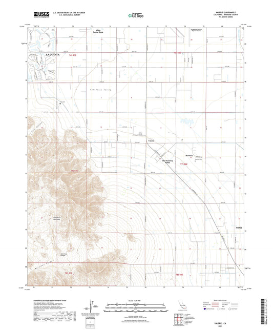 Valerie California US Topo Map Image