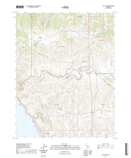 Valley Ford California US Topo Map Image