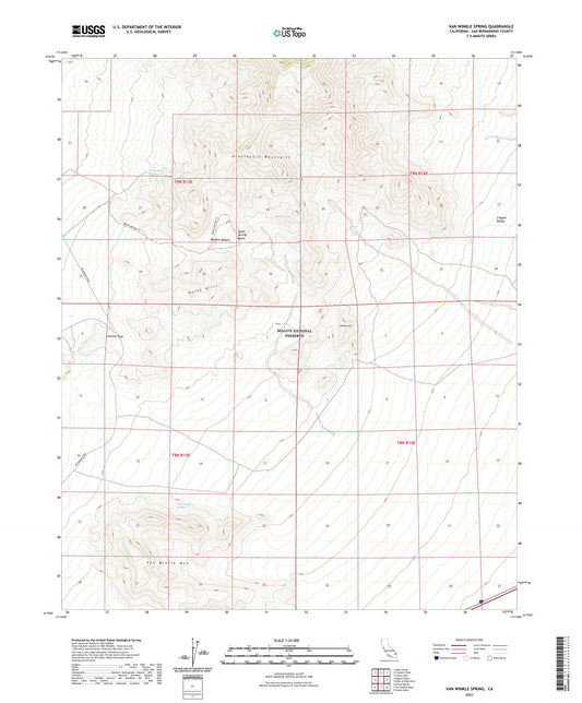 Van Winkle Spring California US Topo Map Image