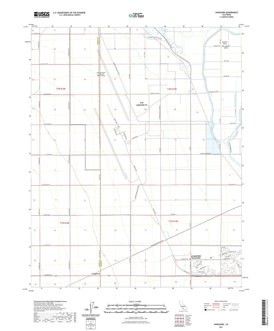 Vanguard California US Topo Map Image