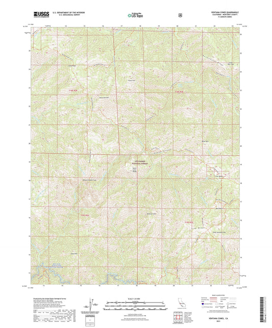 Ventana Cones California US Topo Map Image