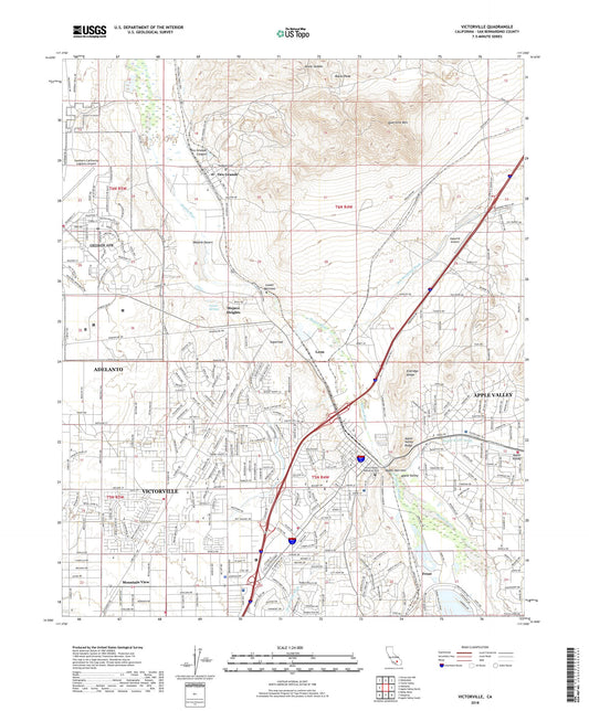 Victorville California US Topo Map Image