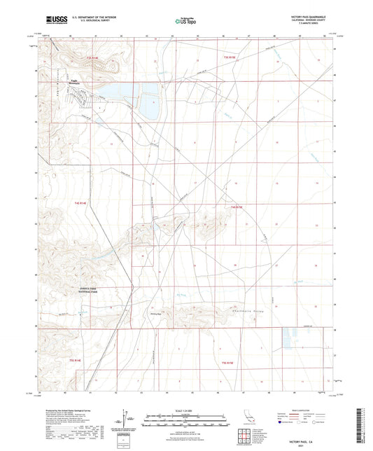 Victory Pass California US Topo Map Image