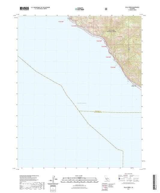 Villa Creek California US Topo Map Image
