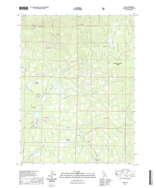 Viola California US Topo Map Image