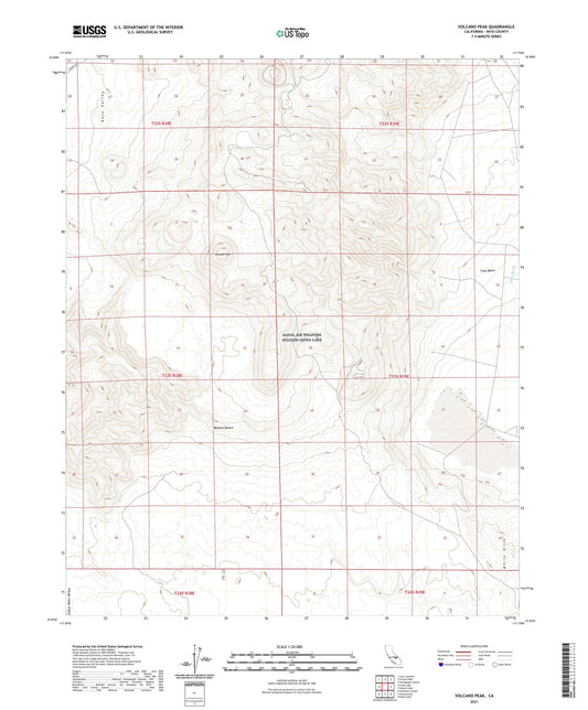 Volcano Peak California US Topo Map Image