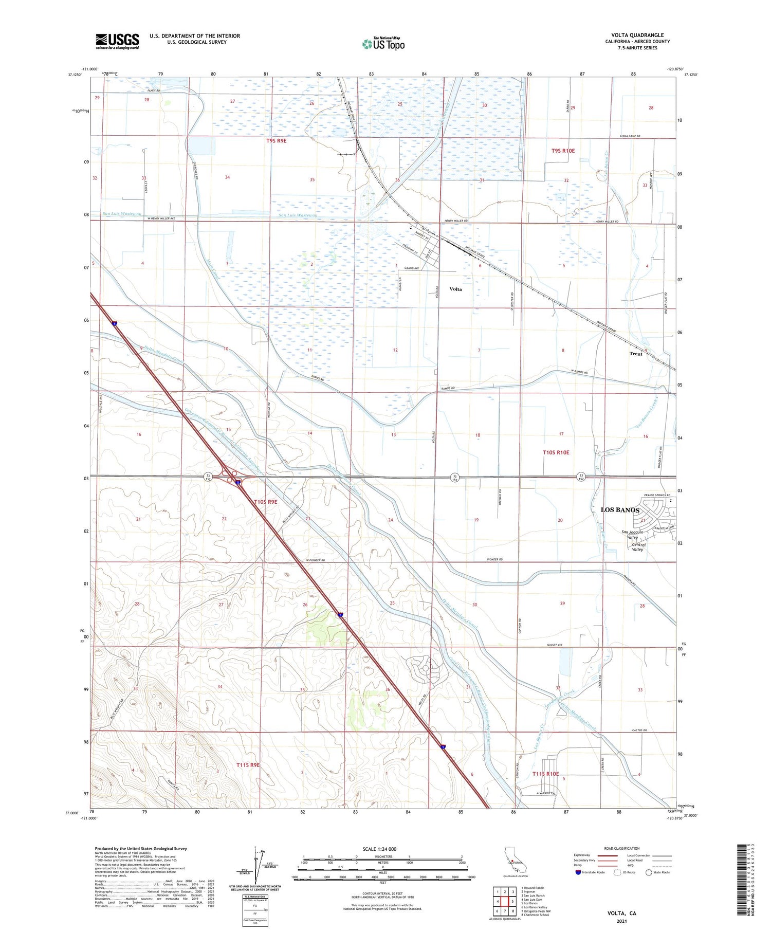 Volta California US Topo Map Image