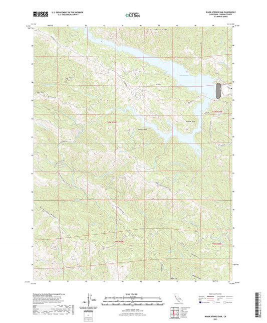Warm Springs Dam California US Topo Map Image