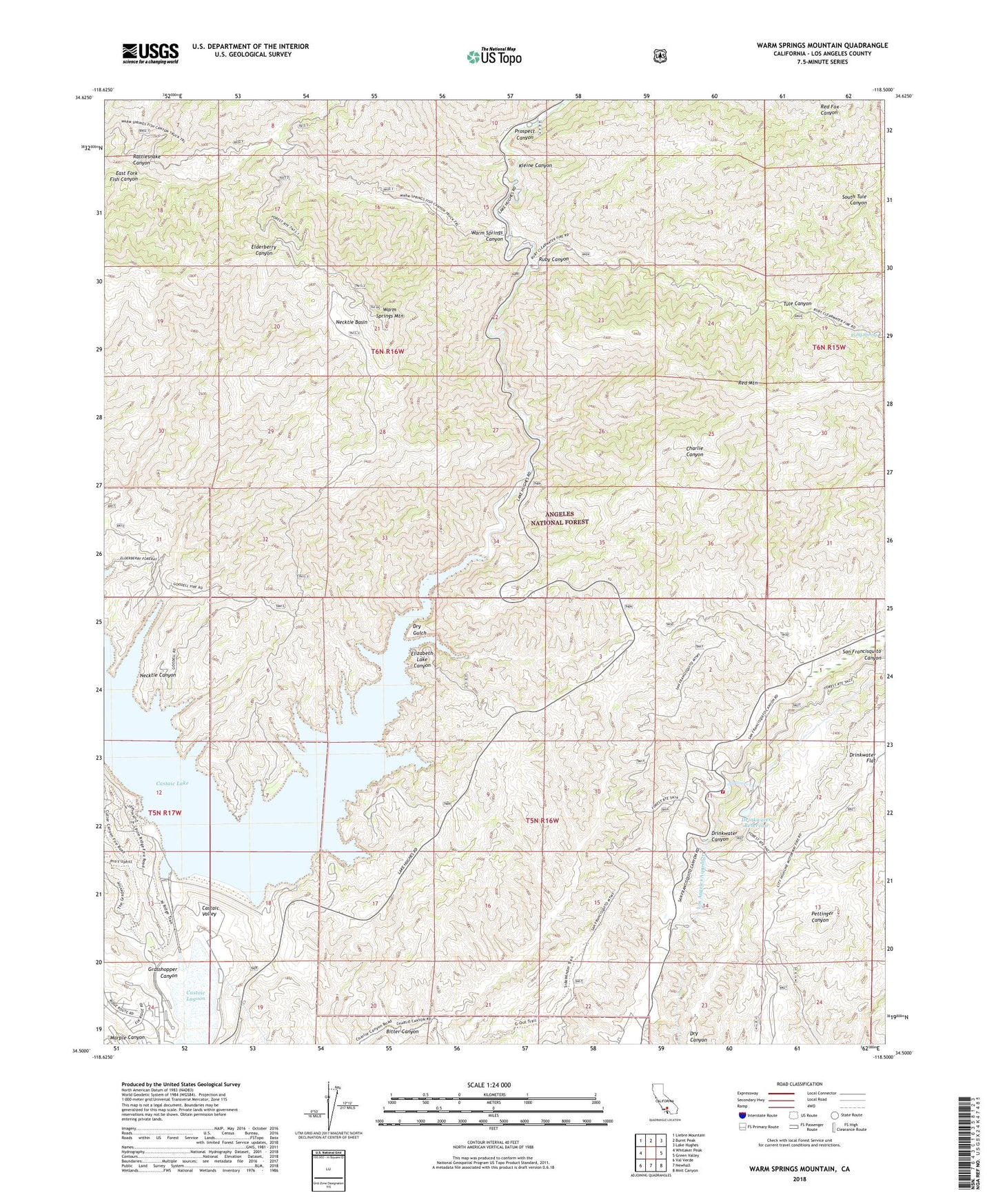 Warm Springs Mountain California US Topo Map Image