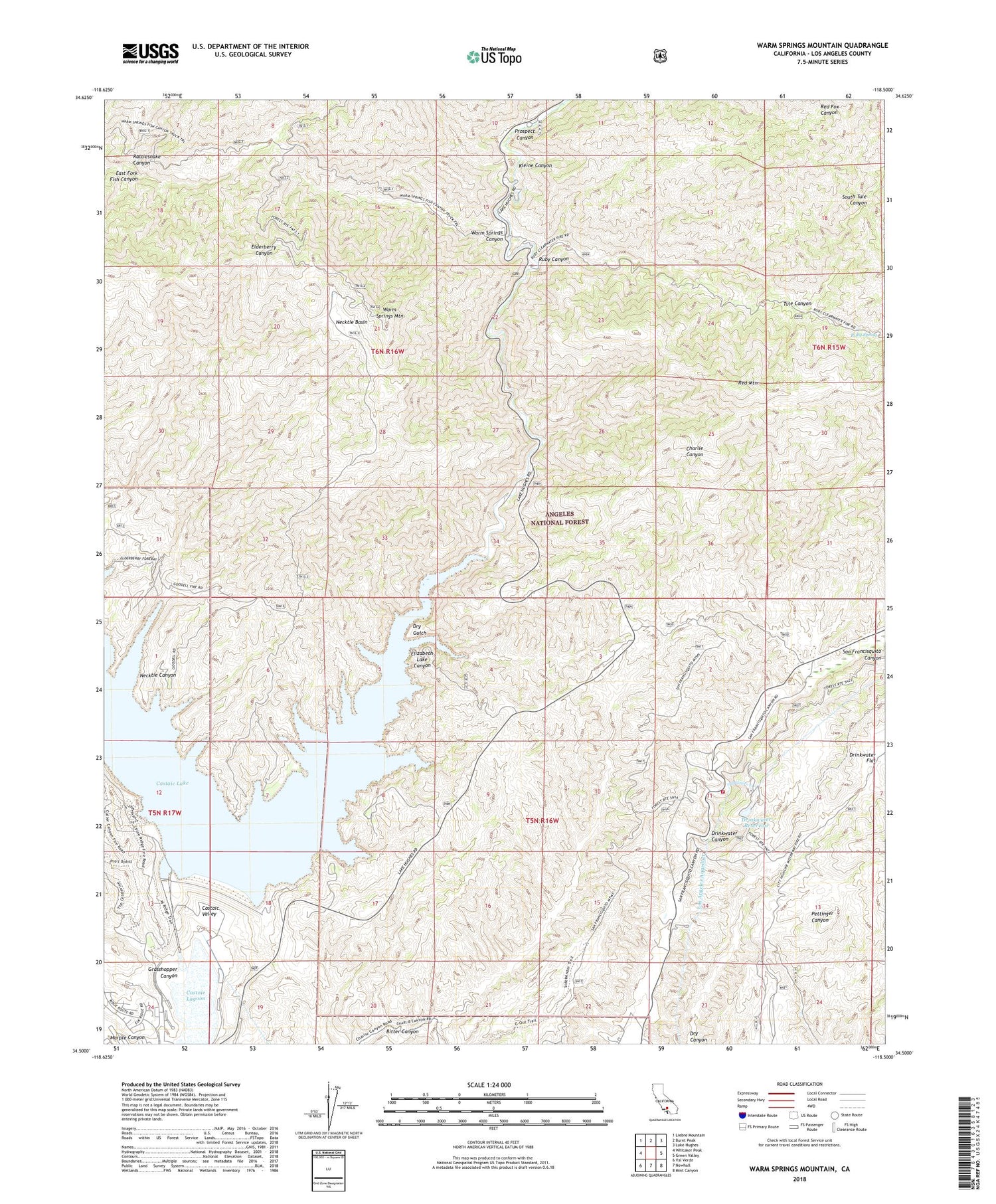 Warm Springs Mountain California US Topo Map Image