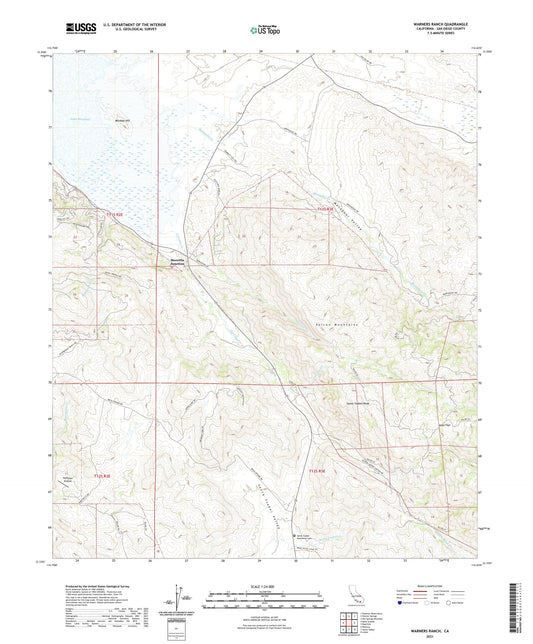 Warners Ranch California US Topo Map Image