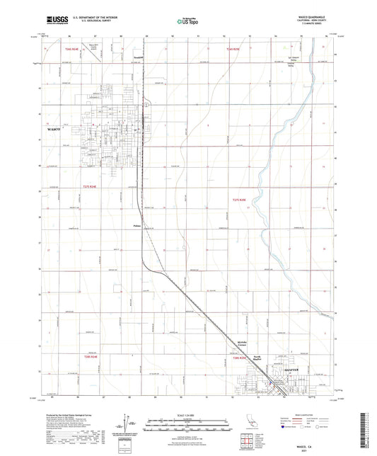 Wasco California US Topo Map Image