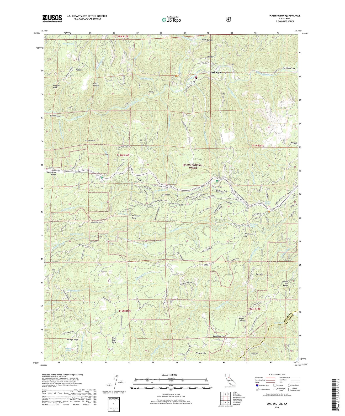 Washington California US Topo Map Image