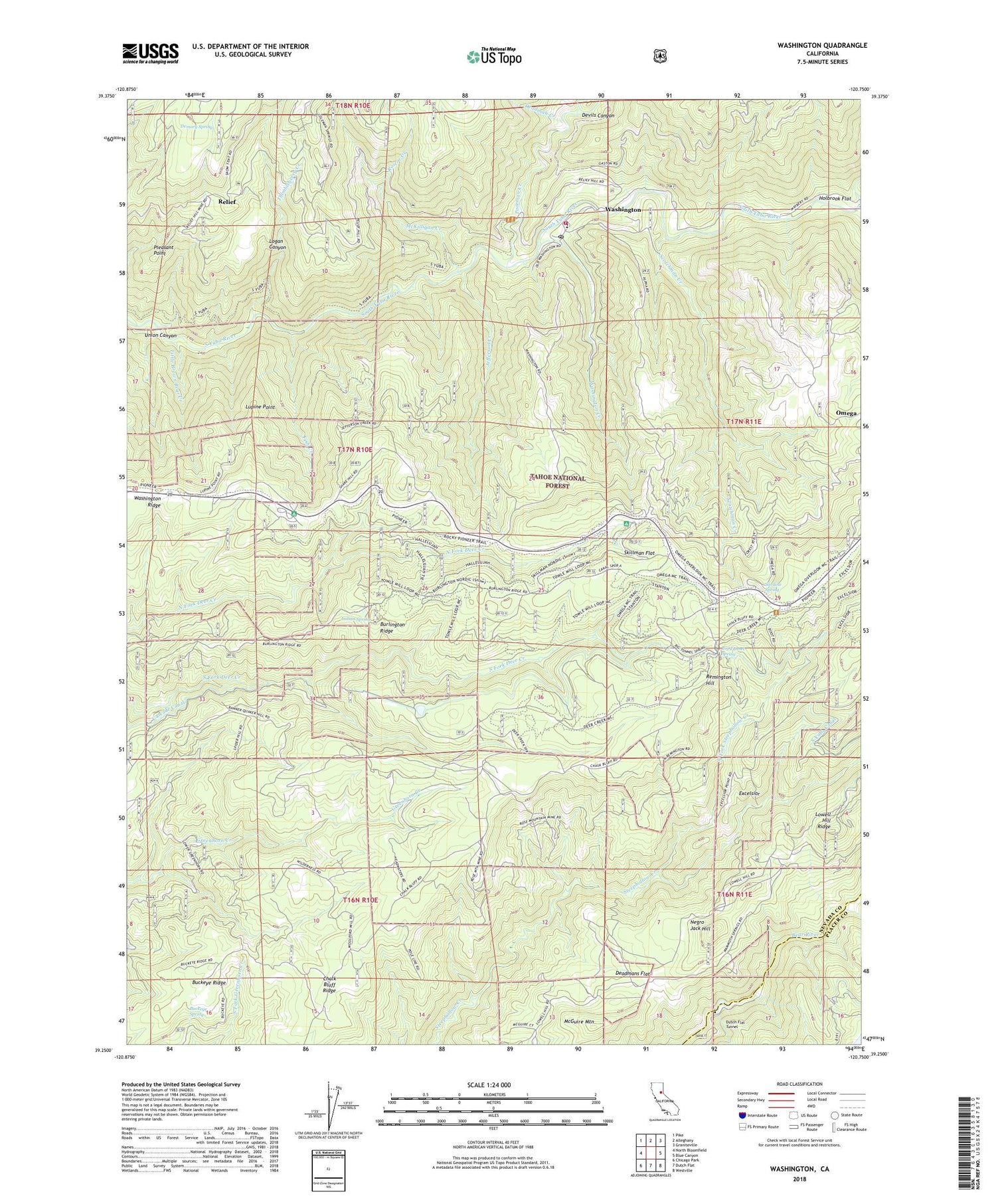 Washington California US Topo Map Image
