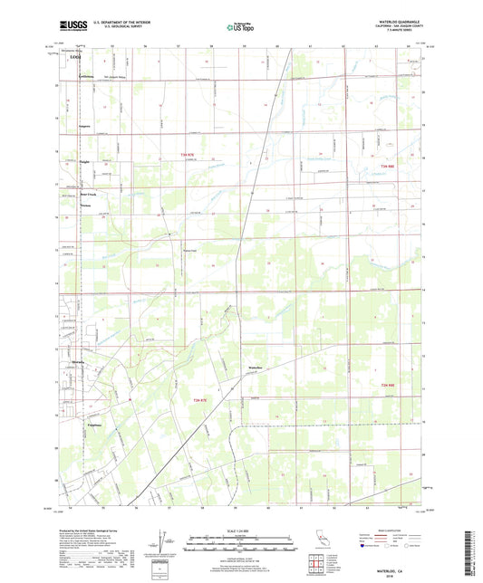 Waterloo California US Topo Map Image