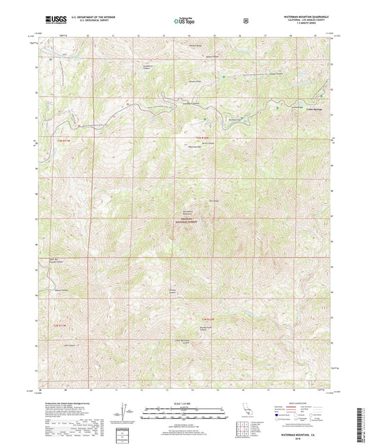 Waterman Mountain California US Topo Map Image