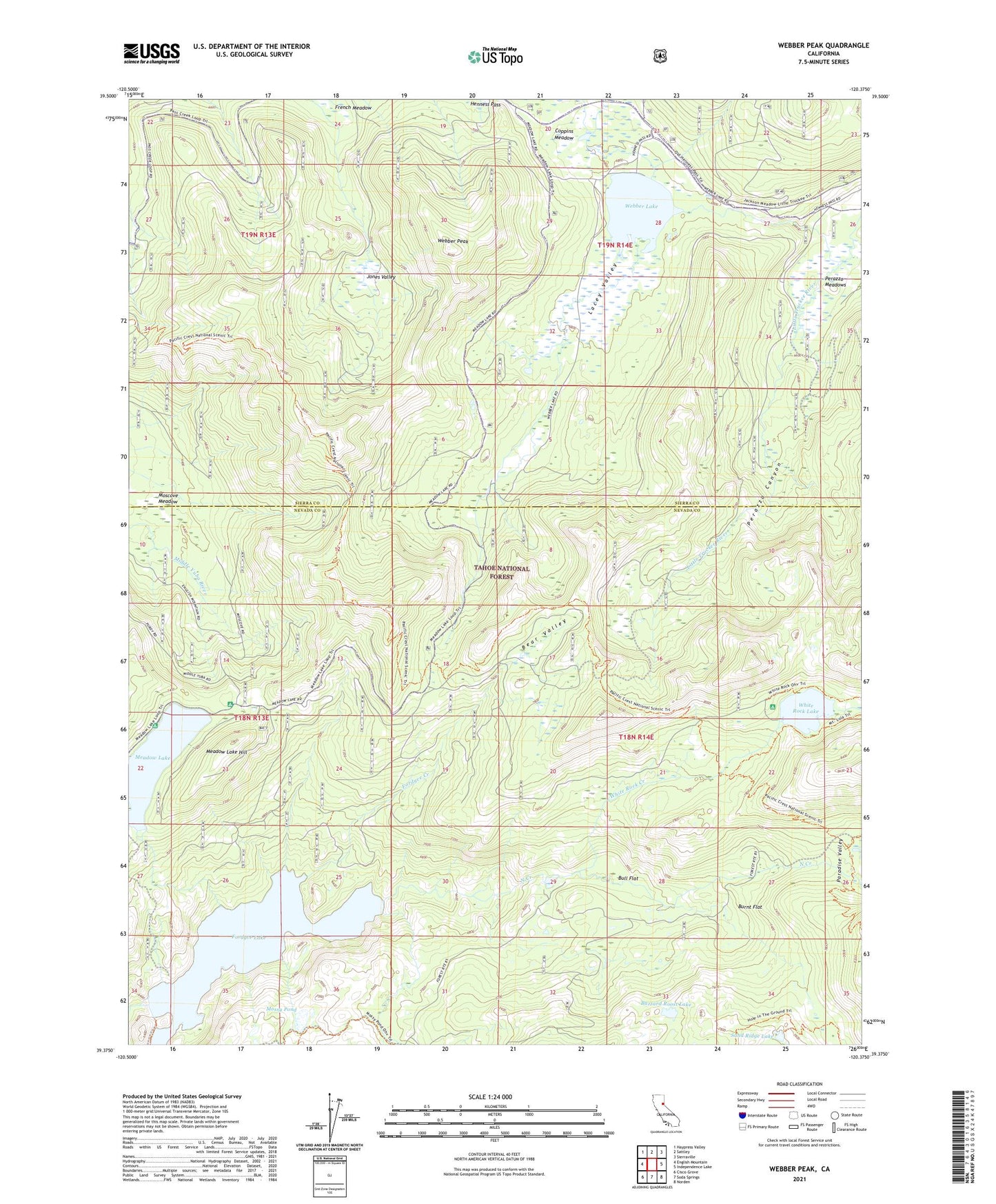 Webber Peak California US Topo Map Image