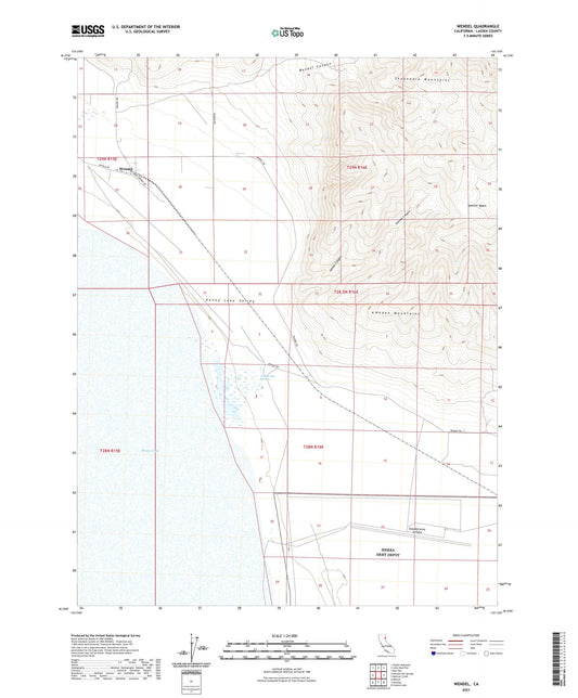 Wendel California US Topo Map Image