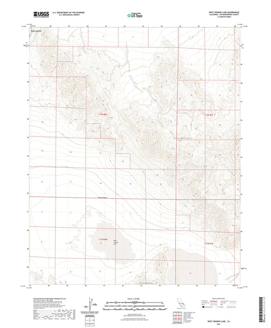 West Cronise Lake California US Topo Map Image