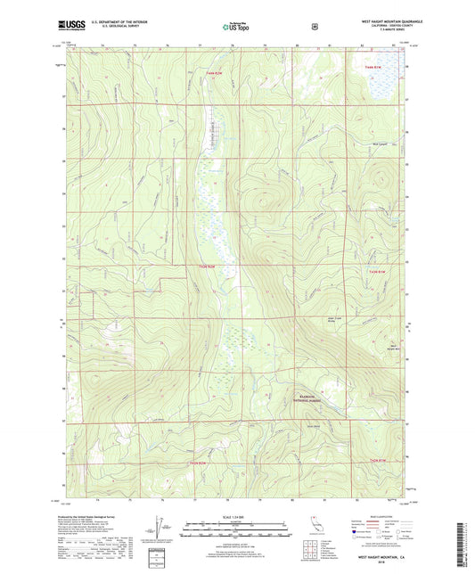 West Haight Mountain California US Topo Map Image