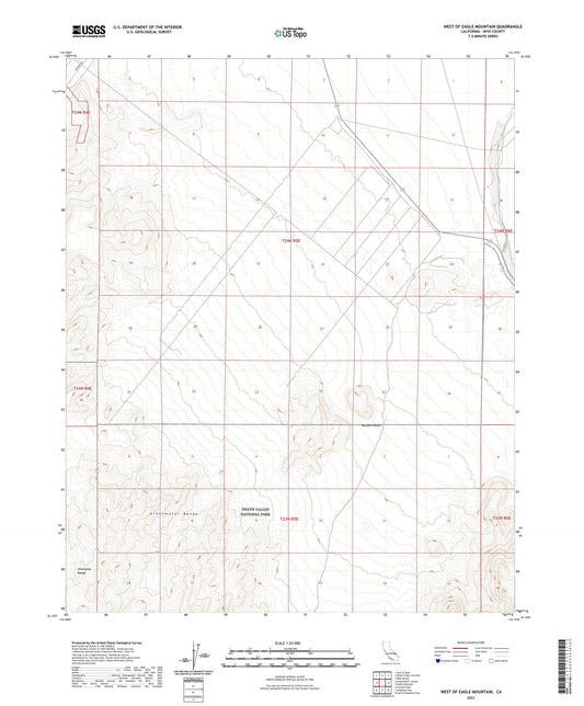 West of Eagle Mountain California US Topo Map Image