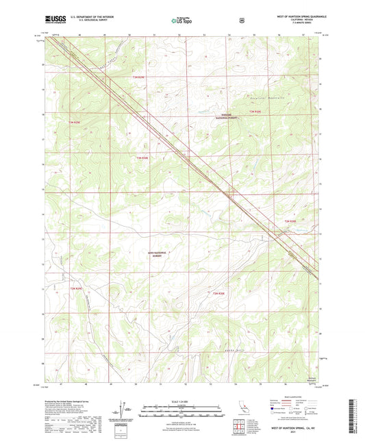 West of Huntoon Spring California US Topo Map Image