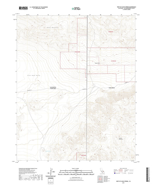 West of Leach Spring California US Topo Map Image