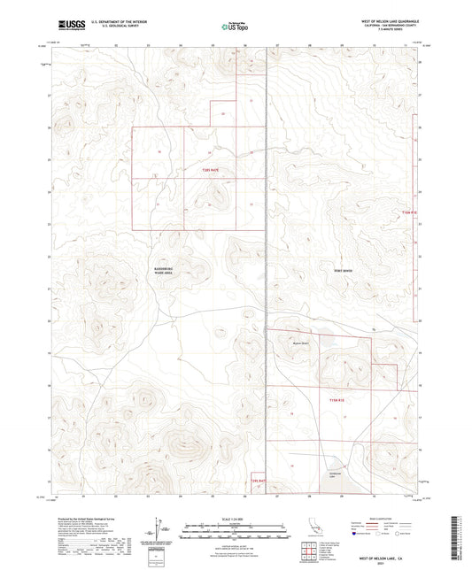 West of Nelson Lake California US Topo Map Image