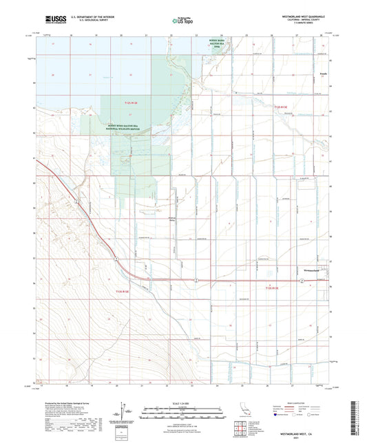 Westmorland West California US Topo Map Image