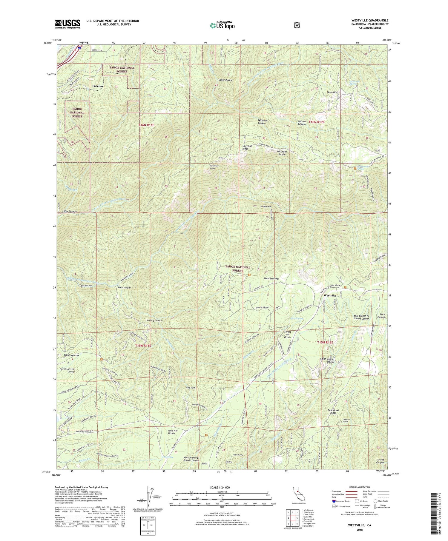 Westville California US Topo Map Image