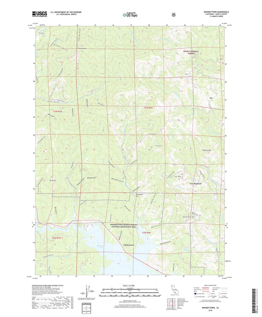Whiskeytown California US Topo Map Image