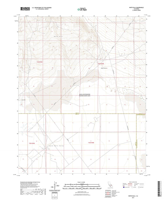 White Hills California US Topo Map Image