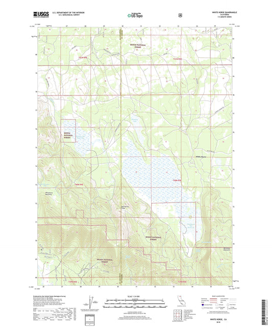 White Horse California US Topo Map Image