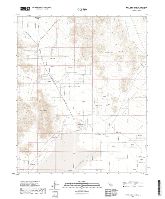 White Horse Mountain California US Topo Map Image