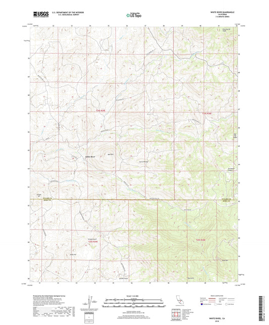 White River California US Topo Map Image