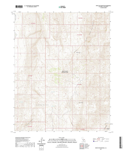 White Top Mountain California US Topo Map Image