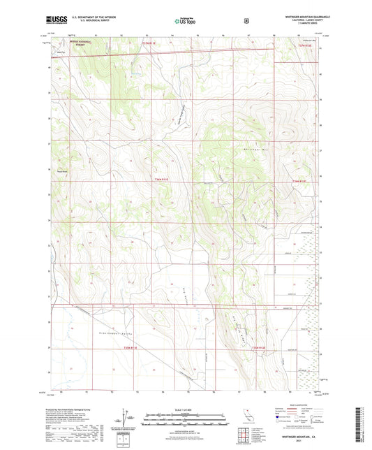 Whitinger Mountain California US Topo Map Image