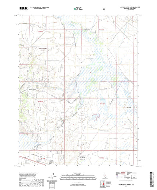 Whitmore Hot Springs California US Topo Map Image
