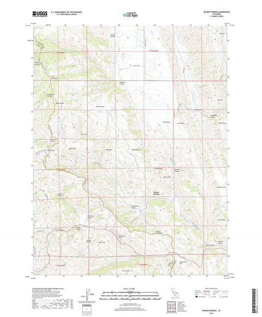Wilbur Springs California US Topo Map Image