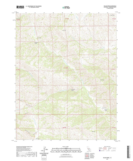 Wilcox Ridge California US Topo Map Image