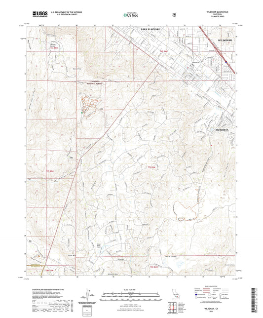 Wildomar California US Topo Map Image