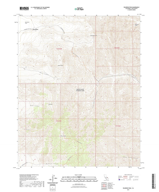 Wildrose Peak California US Topo Map Image