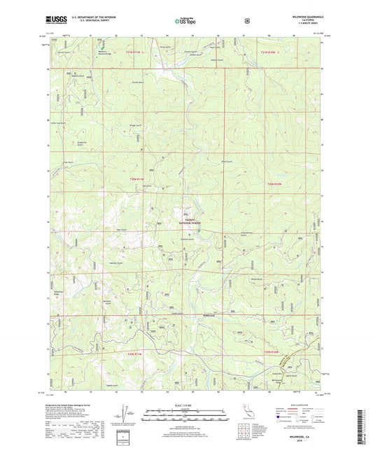 Wildwood California US Topo Map Image